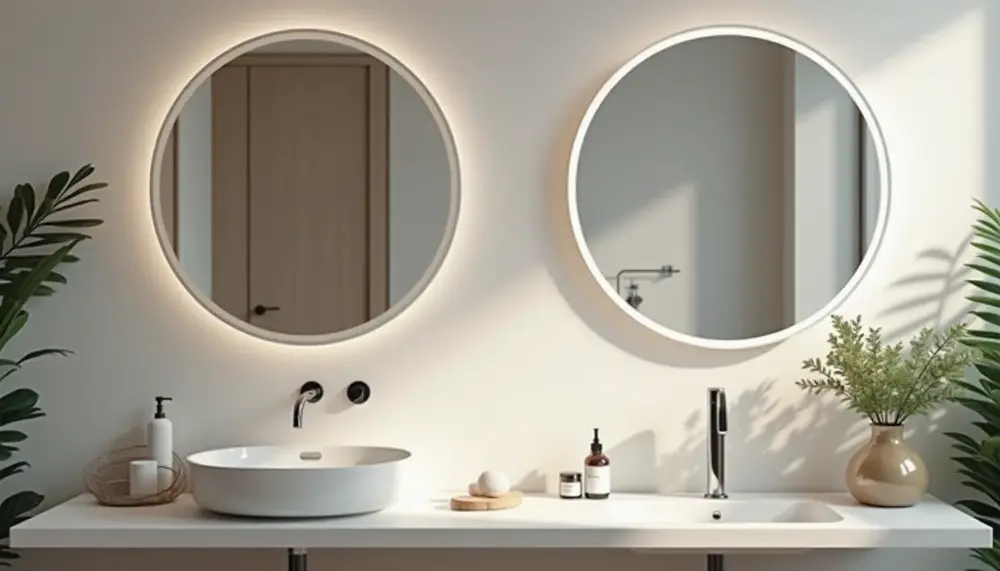 Der smart bathroom mirror oval: Modern, elegant, intelligent