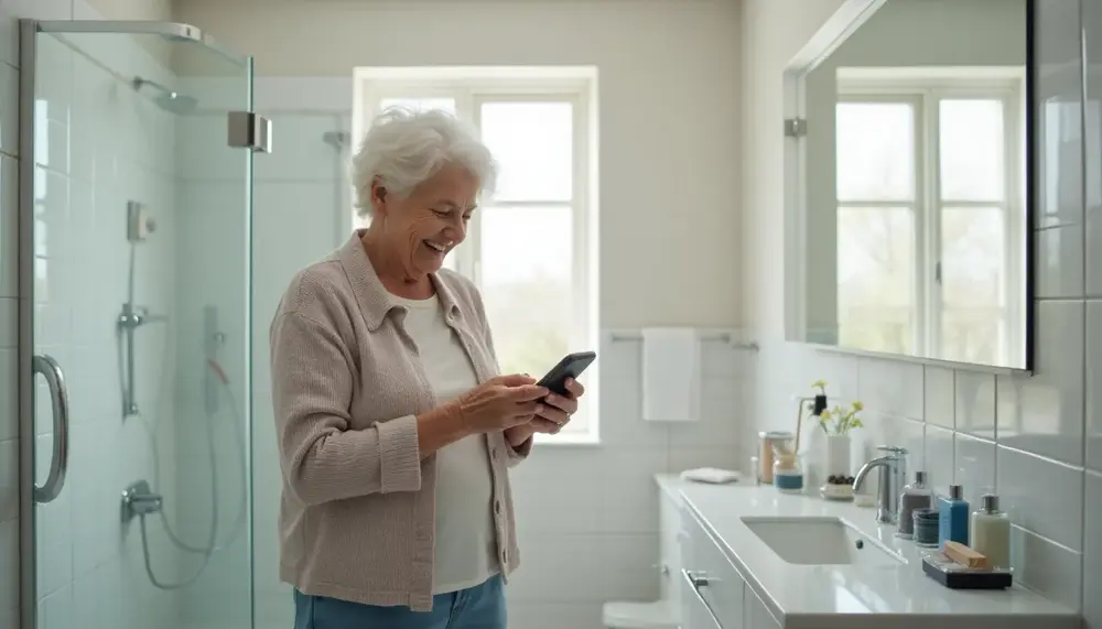 Praktisch & sicher: Smart Handy für Senioren im Badezimmer nutzen